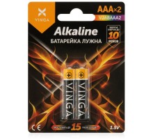 Батарейка AAA LR03 Alkaline 2pcs Blister Vinga (VJABAAA2)