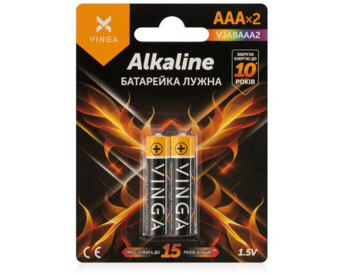 Батарейка AAA LR03 Alkaline 2pcs Blister Vinga (VJABAAA2)