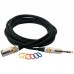 Мікрофонний кабель RockCable Microphone Cable - XLR (m) / TRS Jack 3m (RCL 30383 D6 M BA)