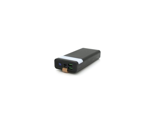 Батарея універсальна XO 20000mAh, PD/20W, QC/22.5W, flashlight, Micro-USB, Type-C, USB-A*2, black (XO-PR129 / 29303)