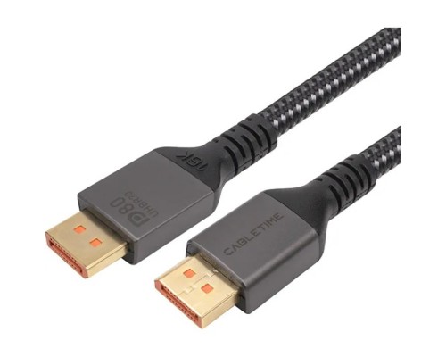 Кабель мультимедійний DisplayPort M to DisplayPort M 2.0m V2.1 Cabletime (CA914241)