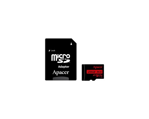 Карта пам'яті Apacer 128GB microSD class 10 UHS-I V10 A1 (AP128GMCSX10UB-R)