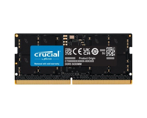 Модуль пам'яті для ноутбука SoDIMM DDR5 16GB 4800 MHz Micron (CT16G48C40S5T)