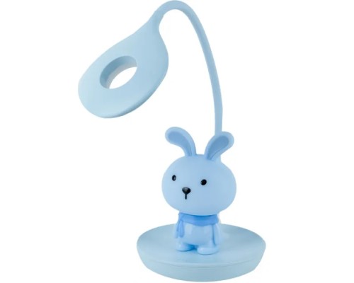 Настільна лампа Kite Bunny LED з акумулятором, блакитна (K24-492-1-3)
