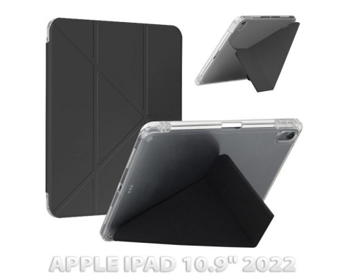 Чохол до планшета BeCover Ultra Slim Origami Transparent Apple iPad 10.9" 2022/24/11" 2025 Black (712938)
