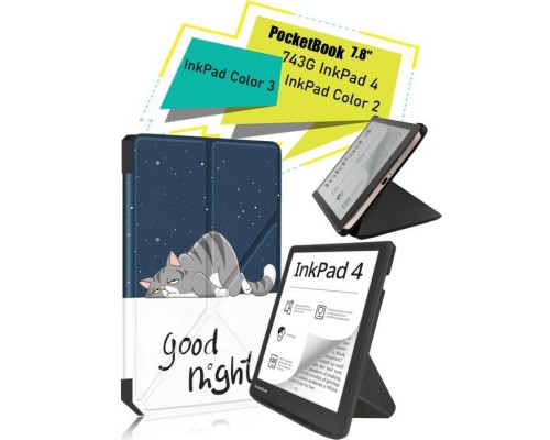 Чохол до електронної книги BeCover Ultra Slim Origami PocketBook 743G InkPad 4/InkPad Color 2/InkPad Color 3 (7.8") Good Night (713088)
