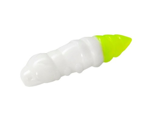 Силікон рибальський FishUP Pupa 1.5" 131 - White/Hot Chartreuse, cheese taste (8шт/уп) (1864.07.76)