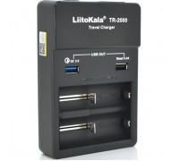Зарядний пристрій для акумуляторів Liitokala 2 Slots, USB1/QC/3.0, USB2/2.4A, NiMHC(R14)/SC/AA/AAA/17670, Li-ion10440...26650 (Lii-TR2000)