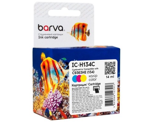 Картридж Barva HP 134 (C9363HE) 560c, Color (IC-H134C)