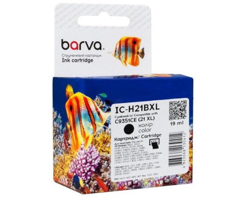 Картридж Barva HP 21XL (C9351AE/C9351CE) 475c, black (IC-H21BXL)