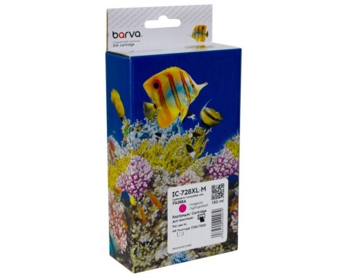 Картридж Barva HP 728 (F9K16A) верс.U1-U10, 300 мл, Magenta (IC-728XL-M)