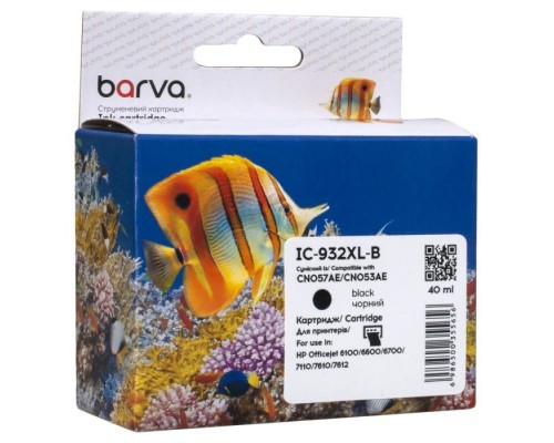 Картридж Barva HP 932XL (CN053AE/CN057AE) 1000 c, Black (IC-932XL-B)