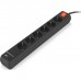 Мережевий подовжувач REAL-EL RS-PROTECT 605 3m, black (EL122300041)