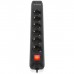 Мережевий подовжувач REAL-EL RS-PROTECT 605 3m, black (EL122300041)