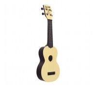 Укулеле Kala Waterman Gitd Yellow Soprano Ukulele (231454)