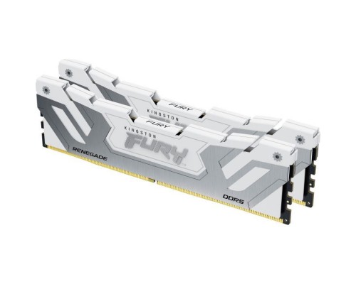 Модуль пам'яті для комп'ютера DDR5 48GB (2x24GB) 8400 MHz Renegade White XMP Kingston Fury (ex.HyperX) (KF584CU40RWK2-48)