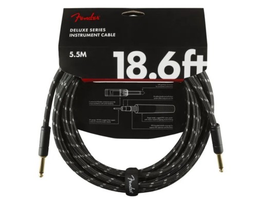 Інструментальний кабель Fender Cable Deluxe Series 18.6ft Black Tweed 5.5 m (228440)