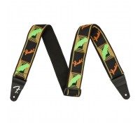 Ремінь для гітари Fender Strap 2" Neon Monogrammed Green Orange (232339)