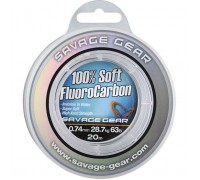 Флюорокарбон Savage Gear Soft Fluorocarbon 20m 0.74mm 28.7kg Clear (1854.22.36)
