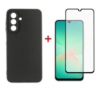 Чохол до мобільного телефона Dengos Kit Samsung Galaxy A26 Carbon + glass (Black) (DG-KM-137)
