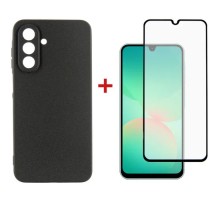 Чохол до мобільного телефона Dengos Kit Samsung Galaxy A26 Carbon + glass (Black) (DG-KM-137)