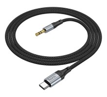 Кабель мультимедійний USB-C to 3.5mm M 1.0m Black HOCO (6942007608824)