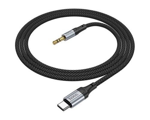 Кабель мультимедійний USB-C to 3.5mm M 1.0m Black HOCO (6942007608824)