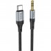 Кабель мультимедійний USB-C to 3.5mm M 1.0m Black HOCO (6942007608824)