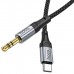 Кабель мультимедійний USB-C to 3.5mm M 1.0m Black HOCO (6942007608824)