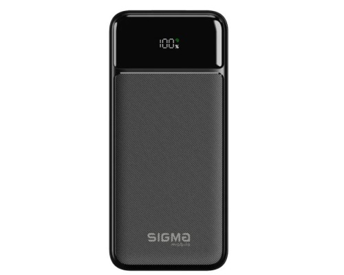 Батарея універсальна Sigma X-power SI20A4QL 20000mAh, PD/20W, QC/22.5W, LED, cable 20w, black (4827798799710)