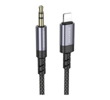 Кабель мультимедійний Lightning to 3.5mm M 1.0m grey BOROFONE (6941991118975)