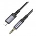 Кабель мультимедійний Lightning to 3.5mm M 1.0m grey BOROFONE (6941991118975)