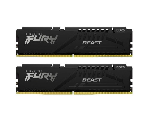 Модуль пам'яті для комп'ютера DDR5 64GB (2x32GB) 5600 MHz Beast EXPO Black Kingston Fury (ex.HyperX) (KF556C40BB2K2-64)