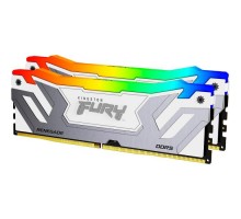 Модуль пам'яті для комп'ютера DDR5 48GB (2x24GB) 8800 MHz Renegade RGB White/Silver Kingston Fury (ex.HyperX) (KF588CU42RWAK2-48)