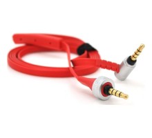 Кабель мультимедійний 3.5mm M to 3.5mm M 1.0m flat red Voltronic (YT-AUXSY(M)/(M)-1-R)