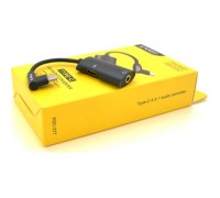 Перехідник USB-C 4-in-1 Audio Adapter USB-C + 3.5mm black iKAKU (KSC-377-TC)