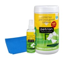 Універсальний чистячий набір Patron Screen spray 100ml F3-008 +wipesF3-027+microfi (CS-PN-BUNDL-13)