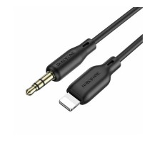 Кабель мультимедійний Lightning to 3.5mm M 1.0m silicone black BOROFONE (6941991101045)