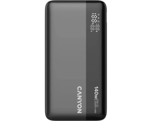 Батарея універсальна Canyon PB-240 25000mAh, PD3.1/140W, PPS, QC3.0, AFC & SCP, Digital Display (CNS-CPB240)