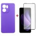 Чохол до мобільного телефона Dengos Oppo Reno13 F Case Carbon + Glass (Purple) (DG-KM-151)