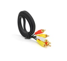 Кабель мультимедійний 3xRCA M to 3xRCA M 1.5m black Voltronic (YT-3хRCA(M)/3хRCA(M)-1.5G)