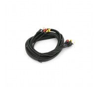 Кабель мультимедійний 3xRCA M to 3xRCA M 3.0m black Voltronic (YT-3хRCA(M)/3хRCA(M)-3.0P)