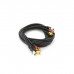 Кабель мультимедійний 3xRCA M to 3xRCA M 3.0m black Voltronic (YT-3хRCA(M)/3хRCA(M)-3.0P)