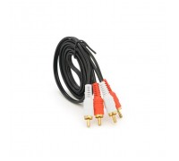 Кабель мультимедійний 2xRCA M to 2xRCA M 1.5m black Voltronic (YT-2хRCA(M)/2хRCA(M)-1.5)