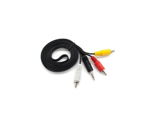 Кабель мультимедійний 3.5mm M to 3xRCA M 1.8m black Voltronic (YT-3.5(M)/3хRCA(M)-1.8Cu)