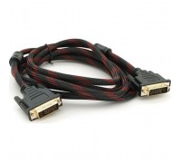 Кабель мультимедійний DVI M to DVI M 3.0m 24+1pin black/red Merlion (YT-DVI(M)/(M)NY/RD-3.0m)