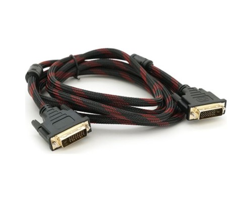 Кабель мультимедійний DVI M to DVI M 3.0m 24+1pin black/red Merlion (YT-DVI(M)/(M)NY/RD-3.0m)