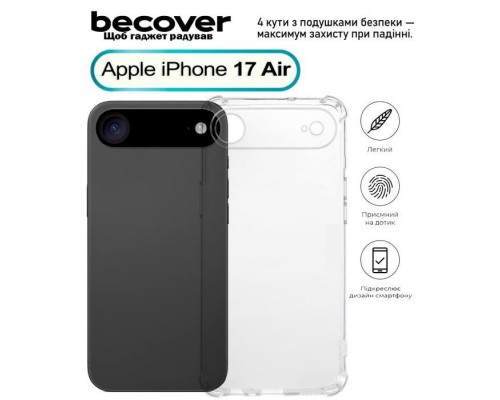 Чохол до мобільного телефона BeCover Anti-Shock Apple iPhone 17 Air Clear (713795)