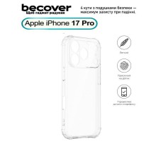 Чохол до мобільного телефона BeCover Anti-Shock Apple iPhone 17 Pro Clear (713797)