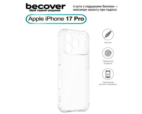 Чохол до мобільного телефона BeCover Anti-Shock Apple iPhone 17 Pro Clear (713797)